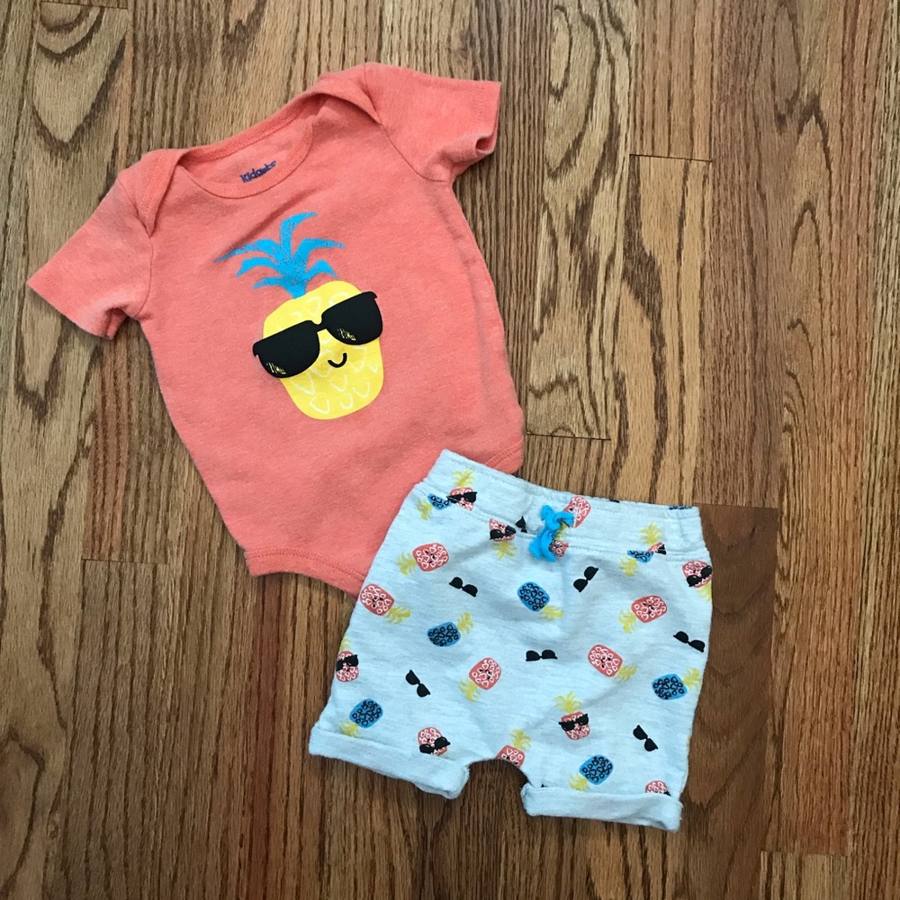 Infant Pineapple Shorts Set